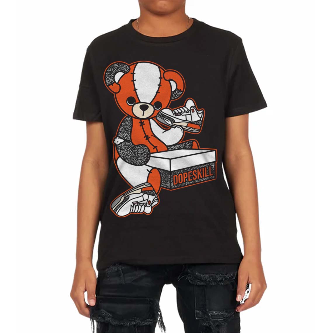 Georgia Peach 3s superstreetwear Toddler Kids T-shirt Sneakerhead BEAR Graphic