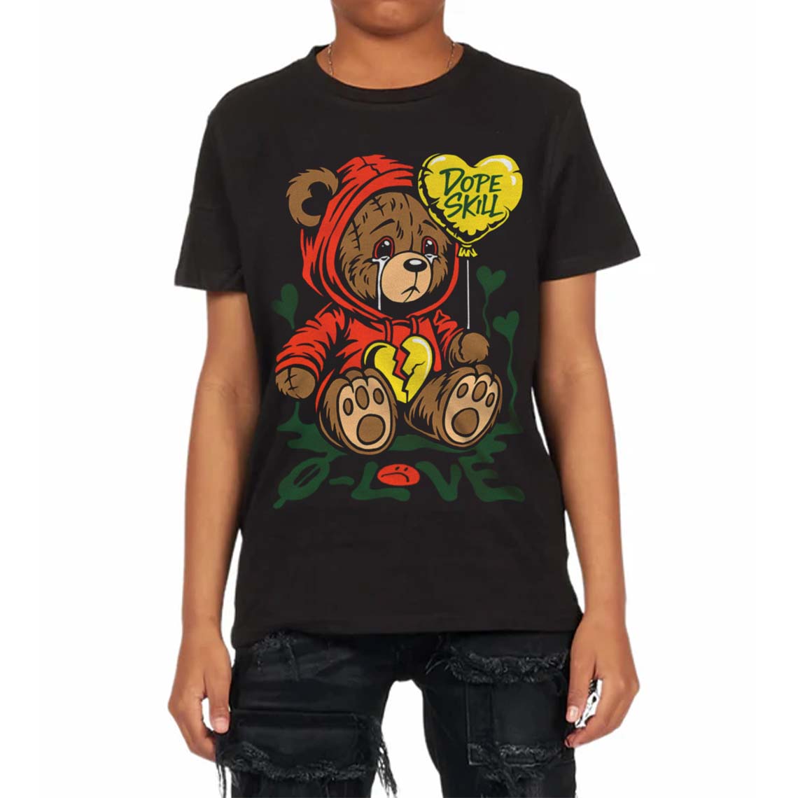 Dunk Team Dark Green Orange superstreetwear Toddler Kids T-shirt Broken Bear Graphic