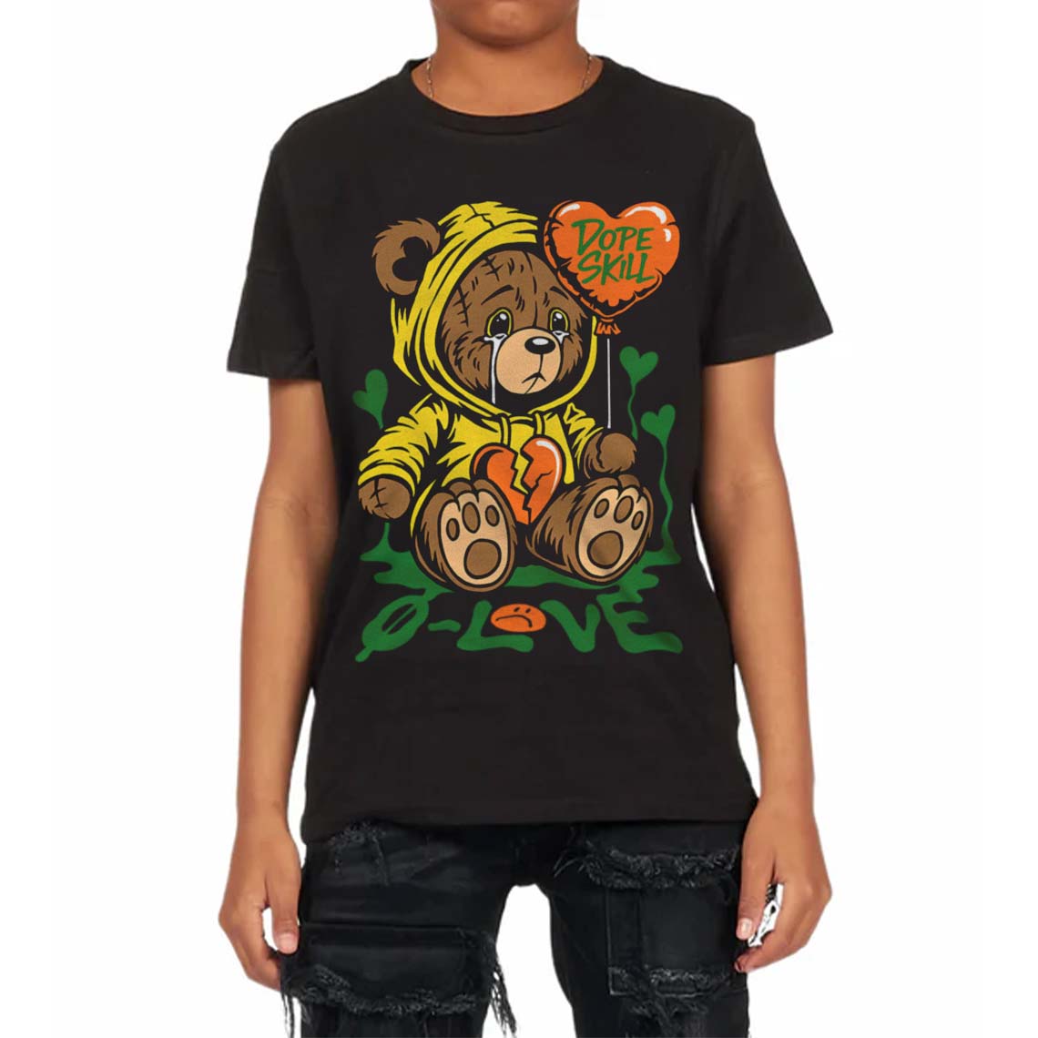 Dunk Reverse Brazil superstreetwear Toddler Kids T-shirt Broken Bear Graphic