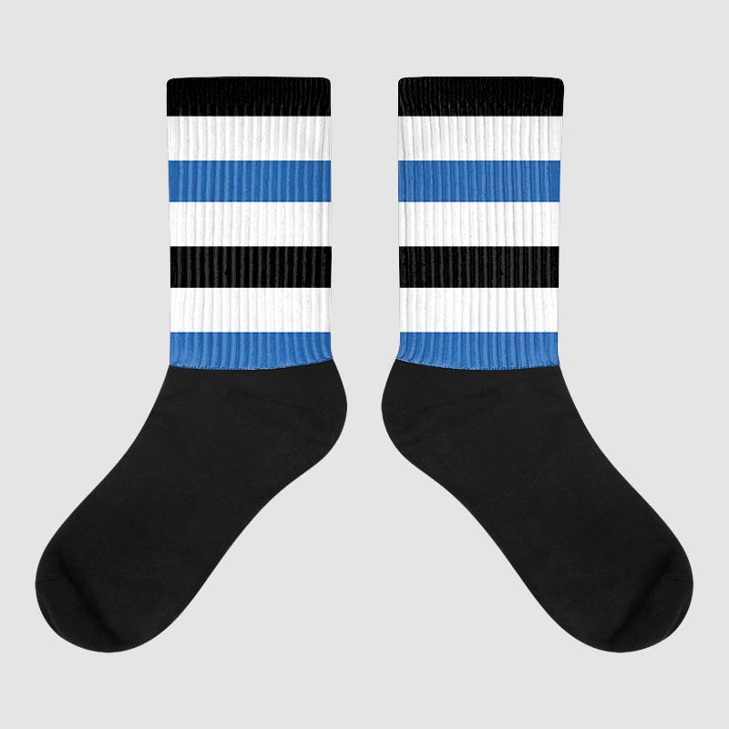 Space Jam 11s superstreetwear Sublimated Socks Horizontal Stripes Graphic