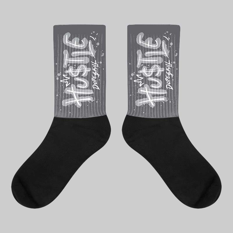 Wet Cement 4s superstreetwear Sublimated Socks Hustle Graphic