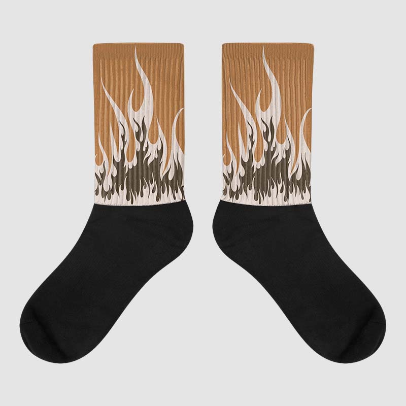Palomino 3s superstreetwear Sublimated Socks FIRE Graphic