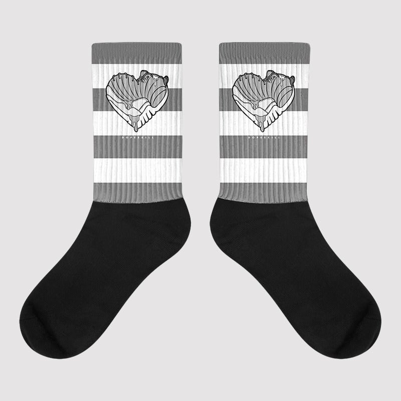 Horizontal Stripes Sublimated Socks Match AJ 12 Stealth