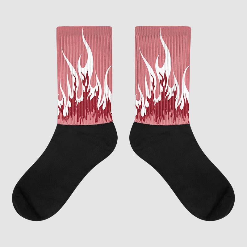Valentine's Day Collection superstreetwear Sublimated Socks FIRE Graphic