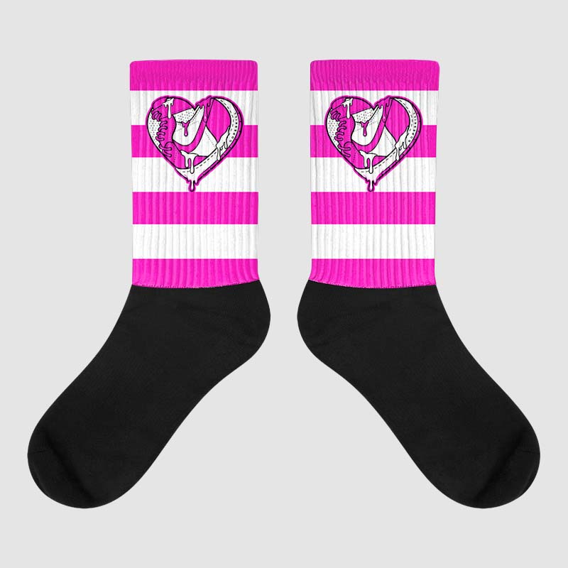 Dunk Low Active Fuchsia superstreetwear Sublimated Socks Horizontal Stripes Graphic