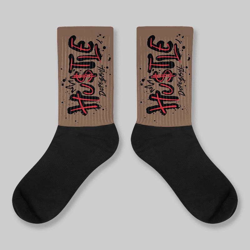 Olive 9s superstreetwear Sublimated Socks Hustle Graphic
