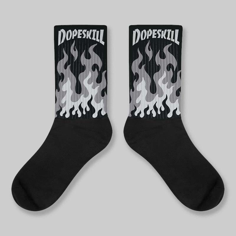 Fear 4s superstreetwear Sublimated Socks FIRE Graphic