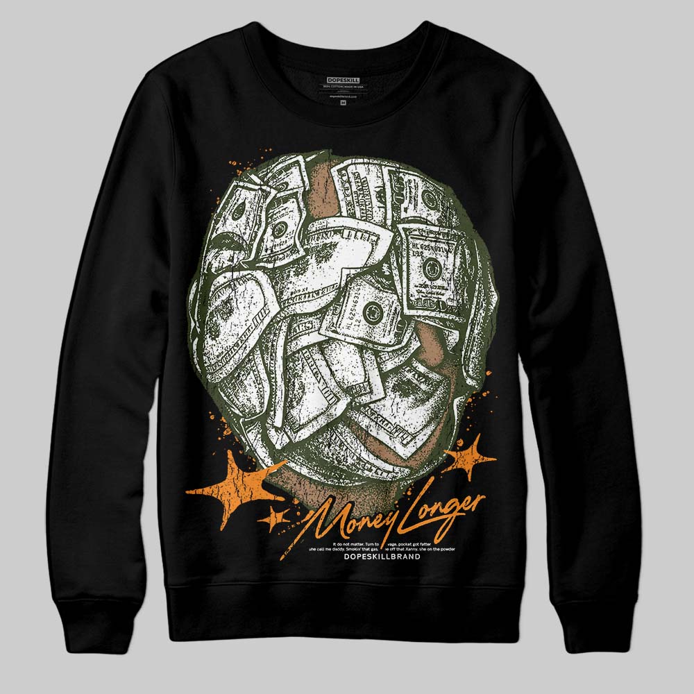 Olive Collection superstreetwear Sweatshirt Money Longer Graphic