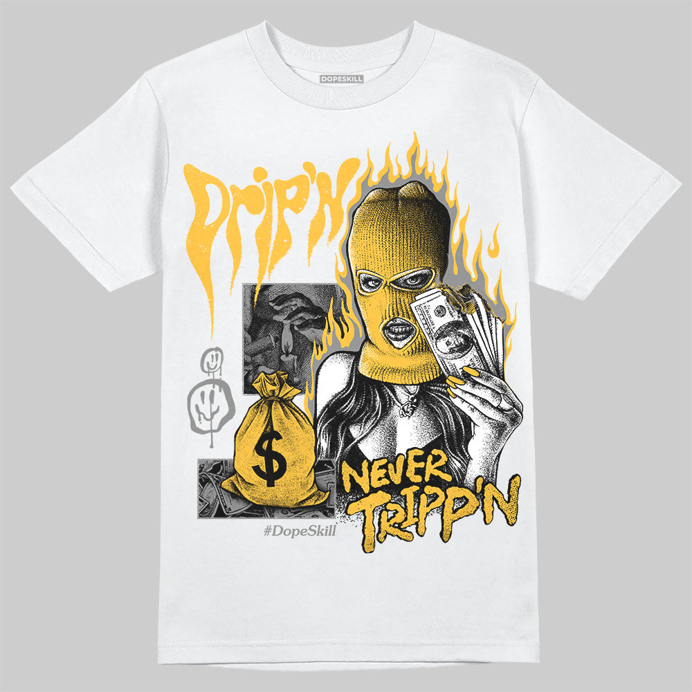 9060 Varsity Gold superstreetwear T-Shirt Drip'n Never Tripp'n Graphic