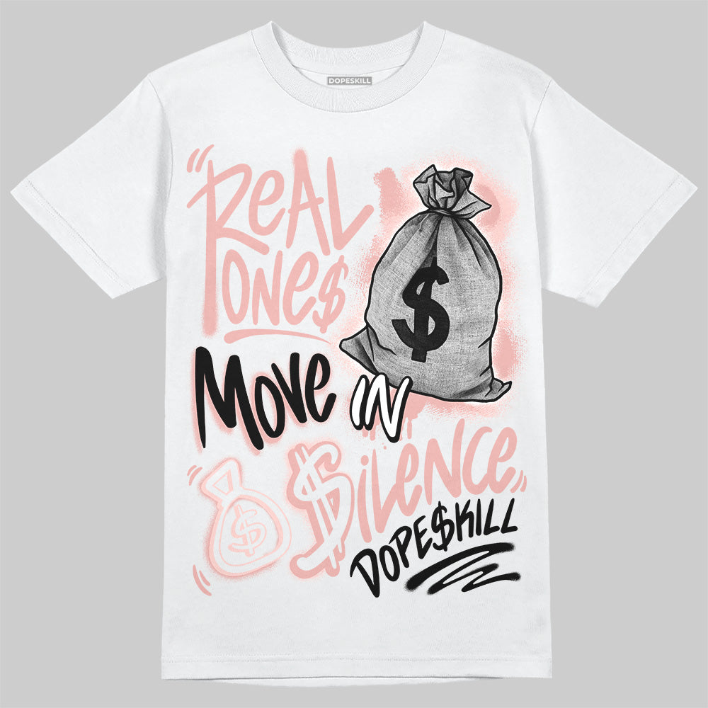 Leather Curb Glitter Pale Pink superstreetwear T-Shirt Real Ones Move In Silence Graphic
