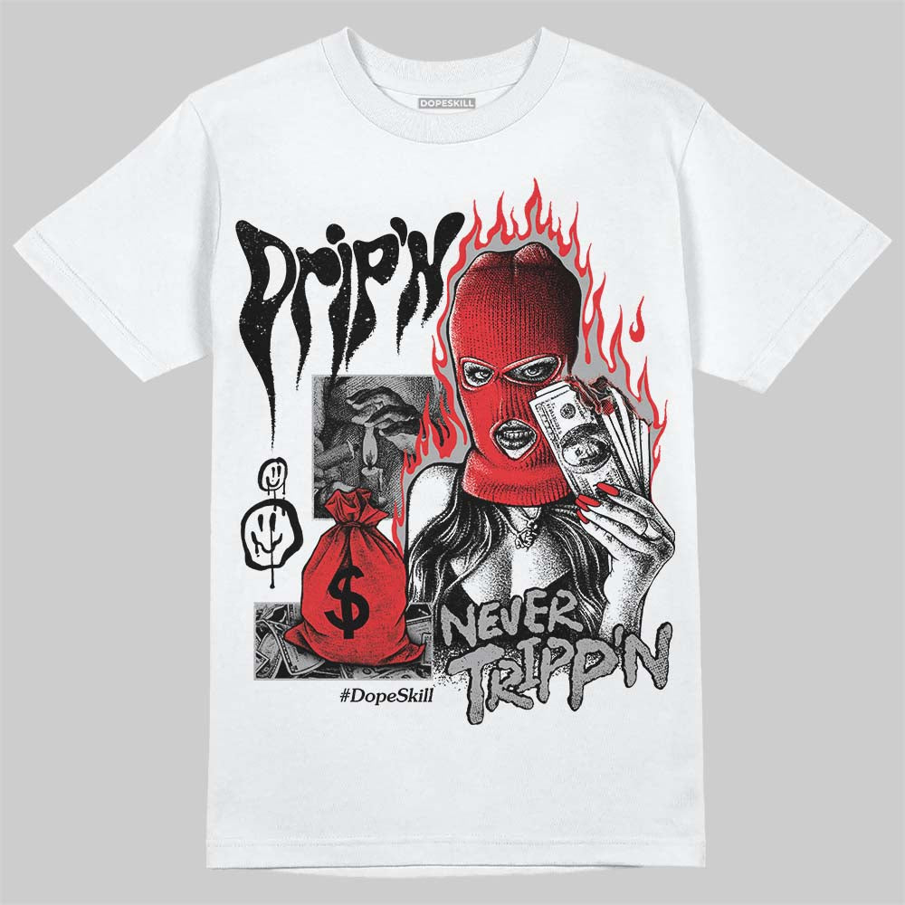 White Thunder 4s superstreetwear T-Shirt Drip'n Never Tripp'n Graphic
