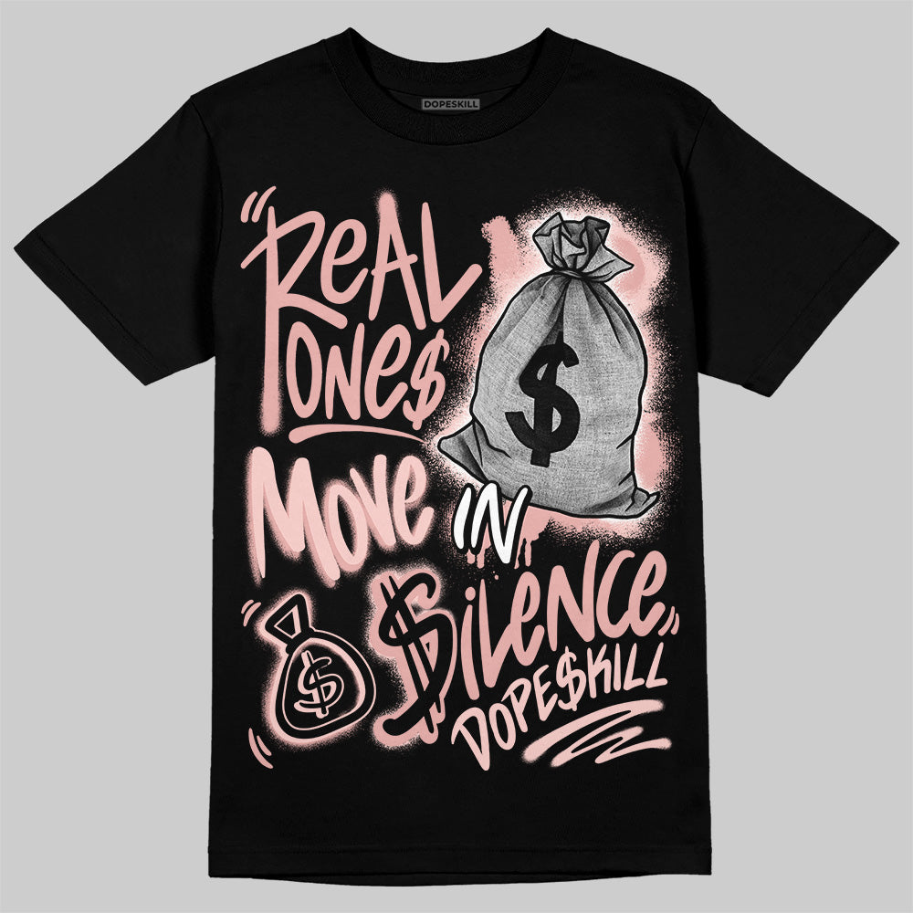 Leather Curb Glitter Pale Pink superstreetwear T-Shirt Real Ones Move In Silence Graphic