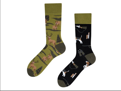Cool socks for hunters | gift for hunters | Gift for Rangers| crazy socks | crazy socks | forest animals | deer| hunting dog| TODOSOCKS
