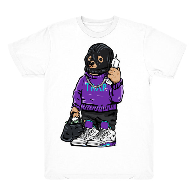 Women 5 Grape shirt | Trap Bear - Retro 5 Fresh Prince Grape tee shirts