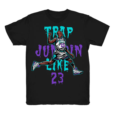 Youth 5 Grape shirt | Trap Jumpin&#39; - Retro 5 Fresh Prince Grape Black tee shirts