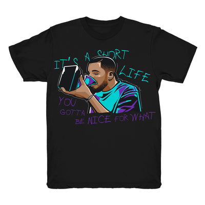 Youth 5 Grape shirt | Drake Nice For What - Retro 5 Fresh Prince Grape black tee shirts