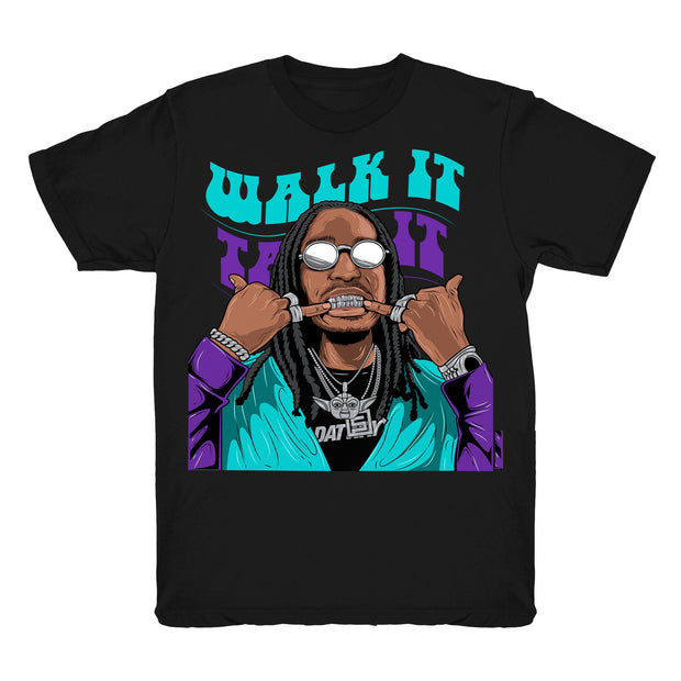 Youth 5 Grape shirt | Quavo Walk It - Retro 5 Fresh Prince Grape black tee shirts