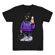 Women 5 Grape shirt | Trap Bear - Retro 5 Fresh Prince Grape Black tee shirts