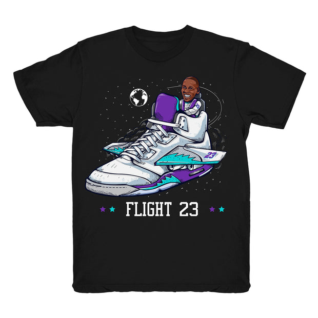 Youth 5 Grape shirt | Flight 23 - Retro 5 Fresh Prince Grape Black tee shirts