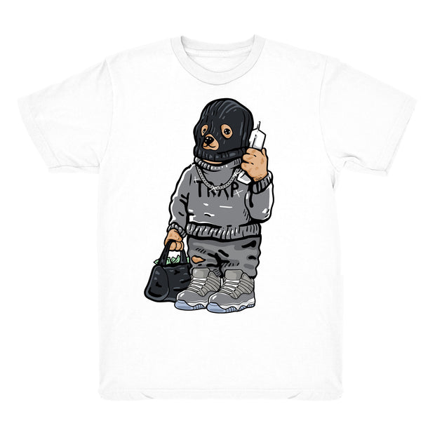 Youth 11 Cool Grey low shirt | Trap Bear - Retro 11 low Cool white tee shirts