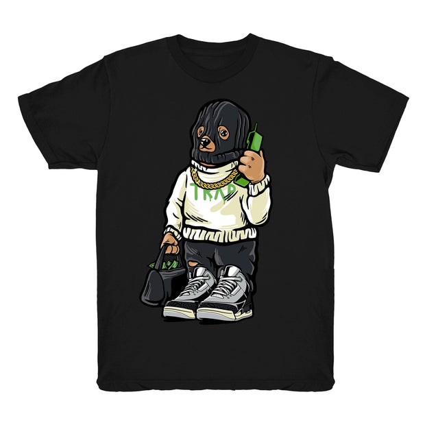 Youth 3 Chlorophyll shirt | Trap Bear - Retro 3 Chlorophyll Tinker Black tee shirts