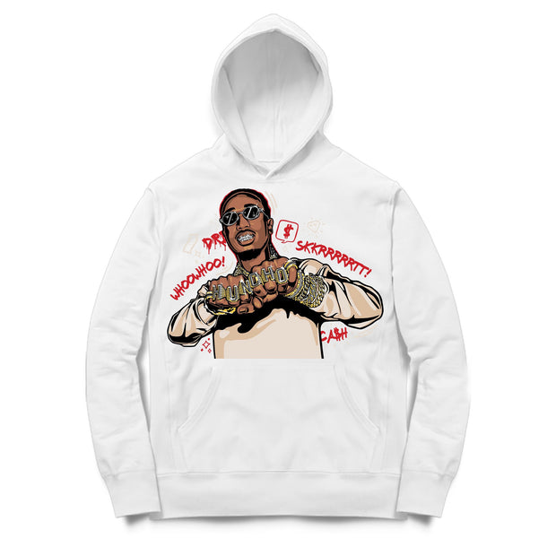 Youth 11 Platinum Tint Hoodie | Huncho Rings - Retro 11 Platinum Tint / White Hooded tee shirt