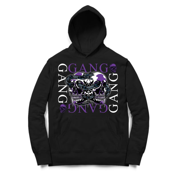 Youth 11 Concord Hoodie | Gang Gang - Retro 11 Concord 2018 / Black Hooded tee shirt