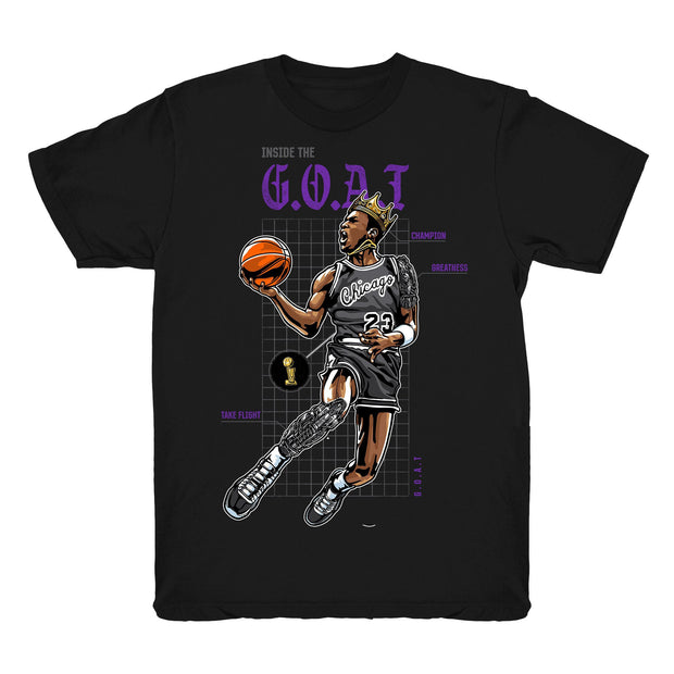 Youth 11 Concord shirt | Goat Blueprint - Retro 11 Concord 2018 / Black tee shirts