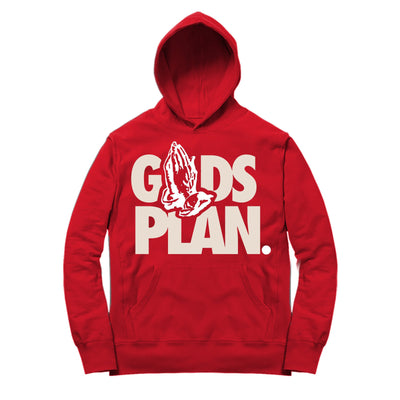 Women 11 Platinum Tint Hoodie | Drake Gods Plan - Retro 11 Platinum Tint Red Hooded shirt