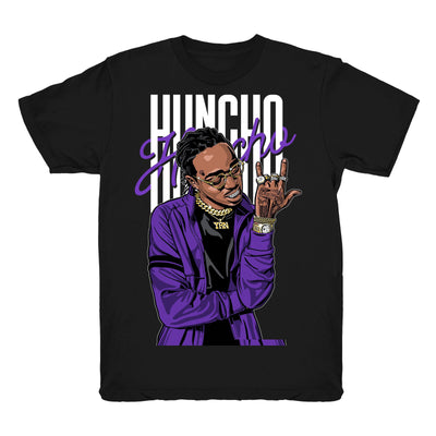 Youth 1 Court Purple shirt | Huncho - Retro 1 High OG Court Purple / black tee shirts