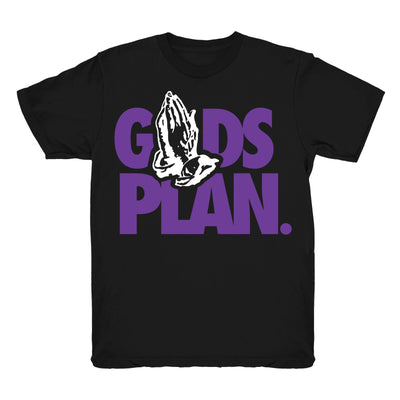 Women 1 Court Purple shirt | Gods Plan - Retro 1 High OG Court Purple black tee shirts