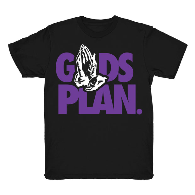 Women 1 Court Purple shirt | Gods Plan - Retro 1 High OG Court Purple black tee shirts