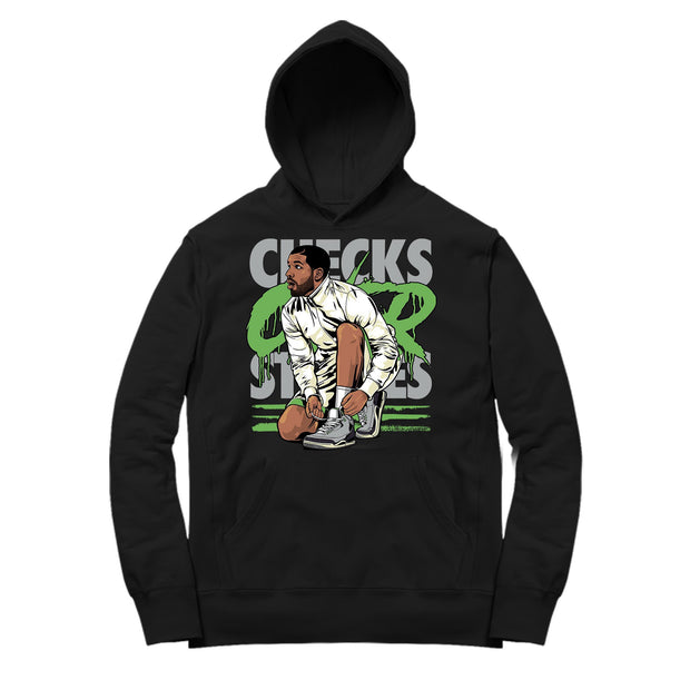 Youth 3 Chlorophyll Hoodie | Drake Checks Over Stripes - Retro 3 Chlorophyll Tinker / Black Hooded tee shirts