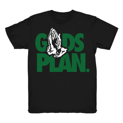 Youth 1 Pine Green shirt | Gods Plan - Retro 1 High OG Pine Green black tee shirts