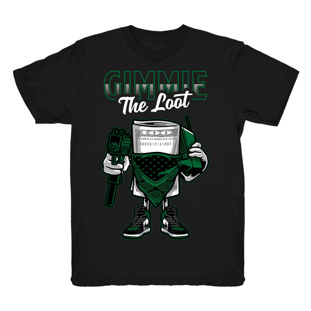 Youth 1 Pine Green shirt | The Loot - Retro 1 High OG Pine Green black tee shirts