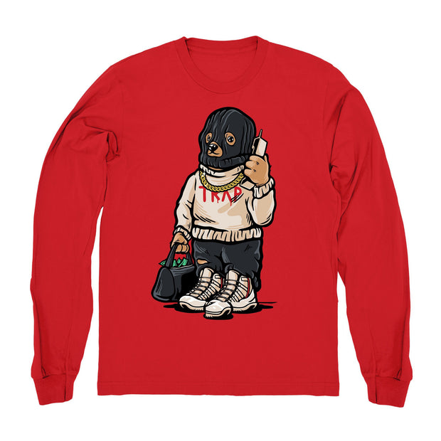 Youth 11 Platinum Tint shirt | Trap Bear - Retro 11 Platinum Tint Red long sleeve tee shirts