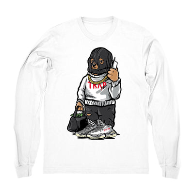 Women Boost Zebra 350 shirt | Trap Bear - Zebra 350 tee shirts / White Long Sleeve