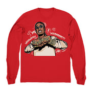 Men 11 Platinum Tint shirt | Huncho Rings - Retro 11 Platinum Tint / Red long sleeve tee shirts