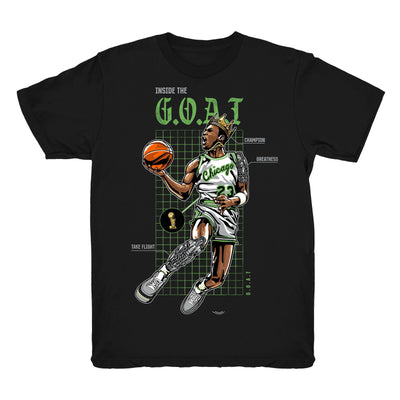 Women 3 Chlorophyll shirt | Inside The Goat - Retro 3 Chlorophyll Tinker / Black tee shirts