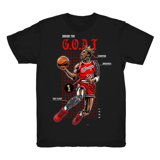 Youth 12 Gym Red shirt | Inside The Goat - Retro 12 Gym Red 2018 / Black tee shirts