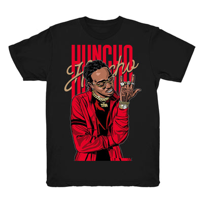 Women 4 Fire Red shirt | Huncho - Retro 4 Fire Red / black tee shirts