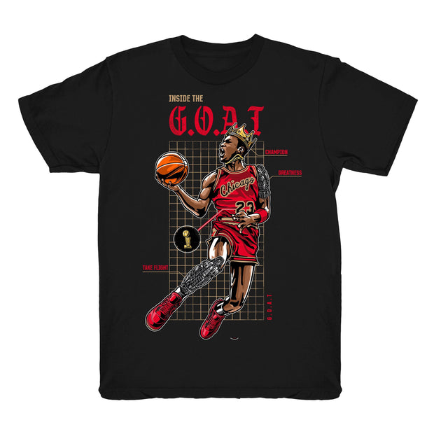 Women 4 Fire Red shirt | Inside The Goat - Retro 4 Fire Red / black tee shirts