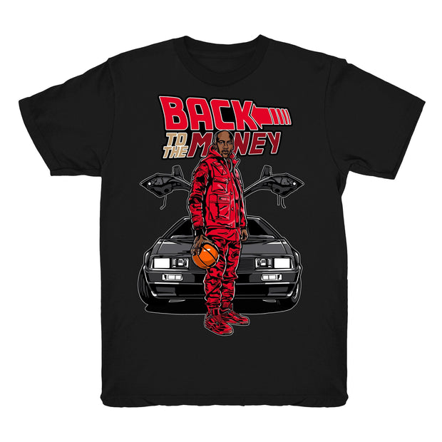 Youth 4 Fire Red shirt | To The Money - Retro 4 Fire Red / black tee shirts