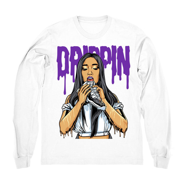 Youth 11 Concord shirt | 11s Drippin - Retro 11 Concord 2018 / White Long Sleeve tee shirts