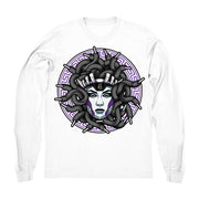 Women 11 Concord shirt | Medusa Laced - Retro 11 Concord 2018 / White Long Sleeve tee shirts