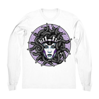 Women 11 Concord shirt | Medusa Laced - Retro 11 Concord 2018 / White Long Sleeve tee shirts