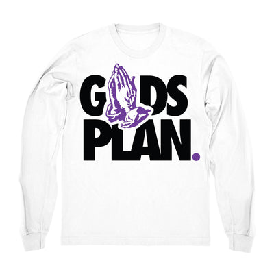 Women 11 Concord shirt | Drake Gods Plan - Retro 11 Concord 2018 / White Long Sleeve tee shirts