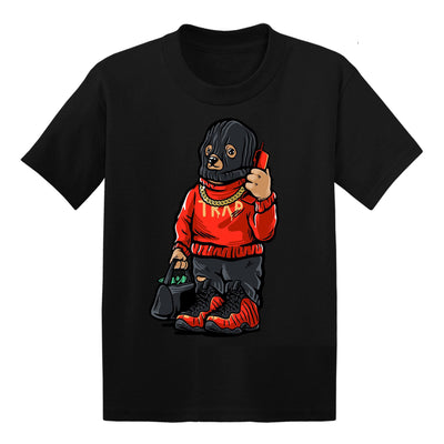 Women Foamposite One Habanero Red Kids shirt | Trap Bear - Habanero Red Nike Foamposite / Youth Black tee shirts