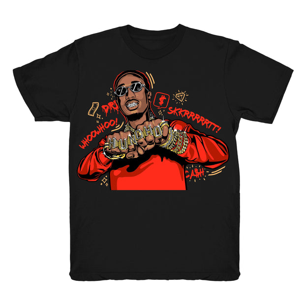 Youth Foamposite One Habanero Red shirt | Huncho Drip - Habanero Red Nike Foamposite / Black tee shirts