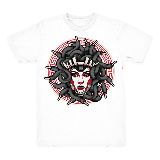 Women 11 Platinum Tint shirt | Medusa Laced - Retro 11 Platinum Tint White tee shirts